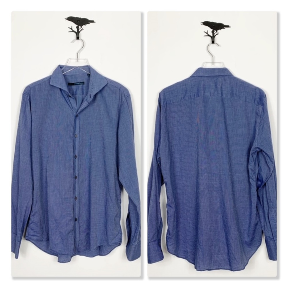 Zachary Prell Blue/White Button Down Dress Shirt